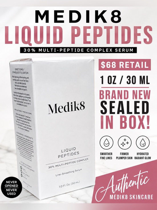 Medik8, Other - Medik8 Liquid Peptides 30% Multi-Peptide Serum 1 oz NIB Sealed